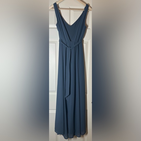 Show Me Your MuMu Slate Blue Jenn Maxi Bridesmaid Dress Sz XS Wedding Occasion - Picture 5 of 13